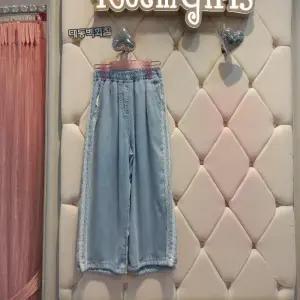 로엠걸즈 DP01 옆선 레이스  얇은와이드데님 옆선 레이스  얇은와이드데님  RGTJ2552C