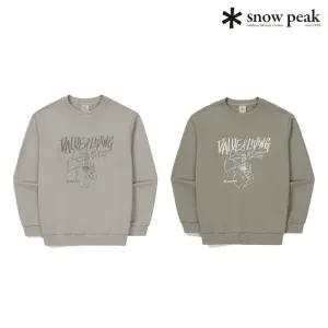 [롯데백화점]스노우피크 [최초가:89,000원] 스노우피크 X 성낙진 그래픽 맨투맨 캠핑룩 S24FMFHT68_BS_L