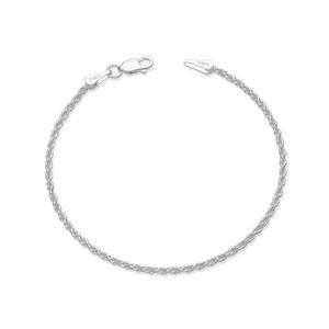 ASDUL 925 스털링 실버 로프 팔찌 2/3/5mm 실버/골드 남성용 체인 6.5-9인치