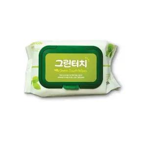 그린터치 물티슈 (100매 캡형) 아기물티슈 물티슈 아기 유아 가정 어린이집 유치원 강아지 고양이
