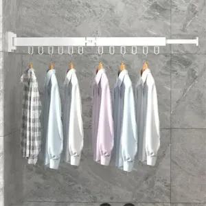 고품질 비타리토 벽걸이 2단 폴딩 빨래건조대 화이트 벽부착건조대 이불건조대 접이식건조대 (WFJZYYT)