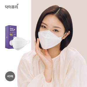 [유통기한임박] 닥터퓨리 KF94 뉴에스 미세먼지 황사마스크 40매 (대형)