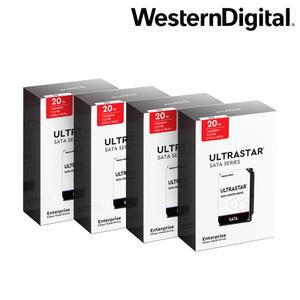 WD Ultrastar DC HC560 WUH722020ALE6L4 20TBx4 80TB 4PACK 무상3년 SATA3 하드디스크