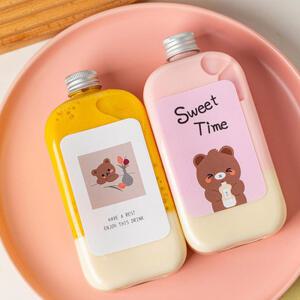 IW90 더치밀크 300ml 200개 주스병 납작페트 페트병 더치커피병 더치병 밀크티병 플라스틱병 공병