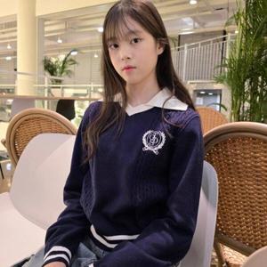 [더데이걸]단정 케이블 카라 스웨트TGKA25102_IC