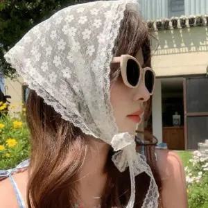 [다잇템] 여자 페이즐리 헤어템 두건 레이스 귀여운 머리띠