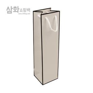 [삼화쇼핑백]코팅 화이트 블랙라인무광 와인 1본입 (100장)110 x 100 x 410 mm