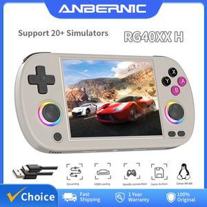 ANBERNIC RG40XX H  게임 콘솔 Linux 64 비트 시스템 4.0 인치 IPS 3200mAh 레트로 비디오 게임 콘솔 64G 5