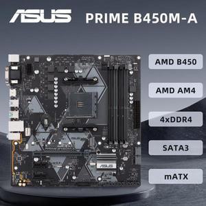 ASUS PRIME B450M-A 마더보드 지원, R9 5950X R7 5800X3D 5700X R5 5600X 5600G CPU, 4xDDR4 2933Mhz 64GB