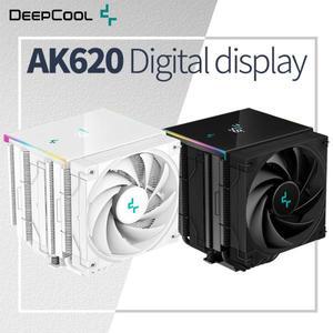 DeepCool AK620 디지털  타워 CPU 공기 냉각기 6 히트파이프 LGA1700 2011-v3 115X AMD 흰색 듀얼 팬 라디