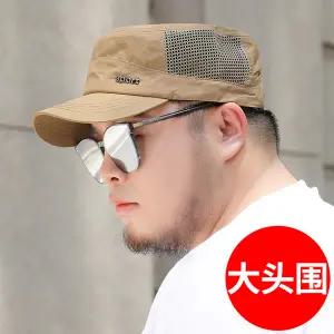 페도라 여름 모자 중년 중절모 대두 둘레 플랫 캡 남성 메시 야구 대형 오리 부리 확대 뚱뚱한 남자