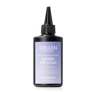 젤렌 100ml 무와이프 젤 탑코트, 고광택 오래 지속되는 투명 컬러 탑코트 UV 광 경화 살롱용 대용량 흡수