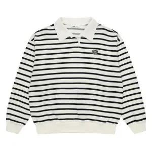 소이 HC33 네이비 스트라이프 카라 맨투맨티 소이티셔츠,카라티,기본핏,여아,간절기,