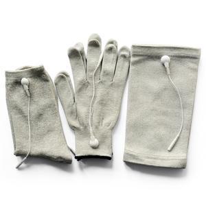 물리 용 TENS/EMS 기계용 전도성 섬유 TENS/EMS 전극 장갑 및 마사지 무릎 패드 및 마사지 양말 6pcs 어댑터 리드 와이어 포함