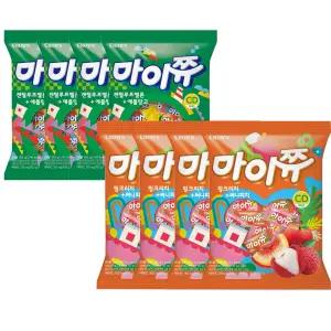 크라운 마이쮸 284g 2종 혼합 8봉 (리치 복숭아 x4 +멜론 망고 x4) / 대용량
