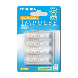 TOSHIBA IMPULSE AA 2000mAh 4알 1.2V 충전지 2100회
