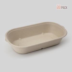 펄프 도시락 타원 DRP 850A 1칸 몸통 500개 BOX