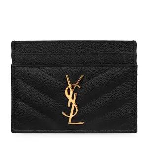 [SAINT LAURENT]  모노그램 그레인 카드지갑 423291-BOW01-1000