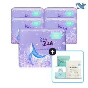춤추는고래 대용량 생리대 오버나이트18P X 5팩 /90매