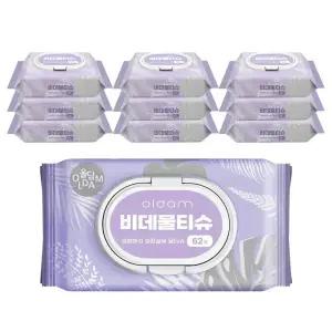 올담 코튼블라썸 비데물티슈 캡형 62매 10팩