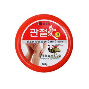웰빙헬스 바르는 마사지 관절애 크림(통) 100g 1개 단품 에뮤오일 함유