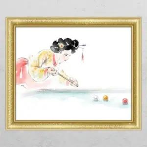 꾸밈 il239-당구의세계 여자)_창문그림액자
