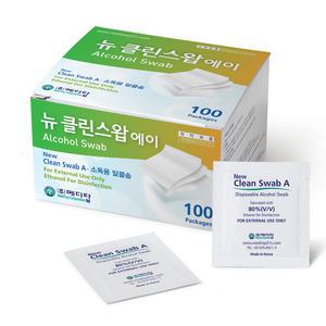 뉴 클린스왑 에이 1박스 100매입 알콜솜 낱매 소독솜