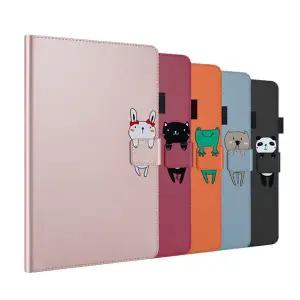 갤럭시탭S10 라이트 S9 FE S8 S7 S6 S5e 탭A A6 A7 A8 A9 플러스 캐릭터 스탠드 펜홀더 가죽 플립 케이스