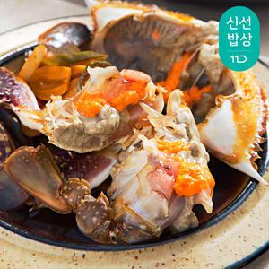[품질보장] 더신선 수율 80%이상 프리미엄 국내산 알배기 간장 꽃게장 1.2kg 1-2미 / 1.2kg x 1통