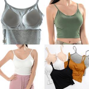 [그리니치]모달코튼 끈조절 크롭브라탑 캡나시 요가복 lj302_1