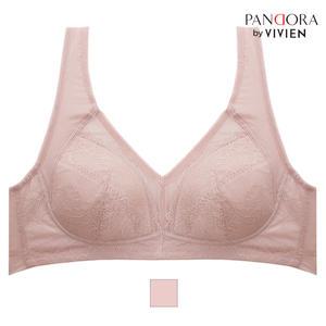 판도라by비비안 VBR7130 시스루 플라워 리프팅 노와이어 브라 (소프트브라운/80A~95B)