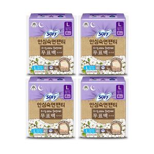 쏘피 안심숙면팬티 무표백 대형 4매, 4개