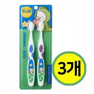 어린이 아동 칫솔 / 크리오 옴팡이 주니어칫솔(6세이상) 2입 x 3개