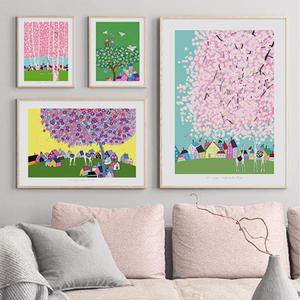 두요 김민정 작가작품 미술작품 꽃그림 거실 풍경화 생기 일러스트 액자 그림