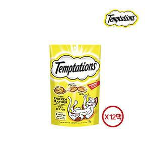 템테이션 맛있는 닭고기맛 75G 12팩
