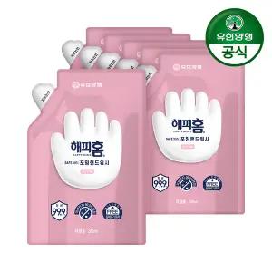 해피홈 SAFE365 핸드워시 리필형 핑크포레향 200ml x 6개