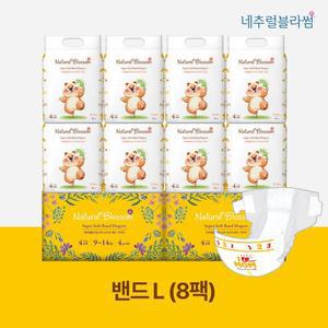 [네추럴블라썸] 비건기저귀 밴드형 4단계(L) 24매x8팩 /슈퍼 소프트 밤기저귀 겸용
