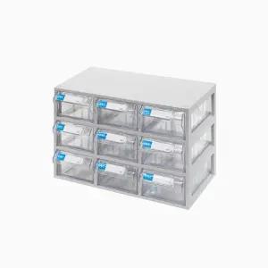 멀티박스 부품정리함 수납정리함 다용도 투명 서랍 CMD-504/3x3칸
