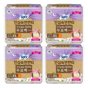 쏘피 안심숙면팬티 무표백 특대형 4매, 4개