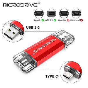 OTG USB 플래시 드라이브 C 펜 512GB 256GB 128GB 64GB 32GB 스틱 16gbPendrive 타입-C 장치