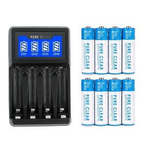 퓨어클리어 SW-4N AA/AAA 겸용 4구 충전기+AA 2500mAh 4알 2세트(케이스포함)