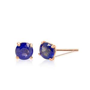 [다미젬] 14k 9월 천연 사파이어 탄생석 귀걸이(3mm)
