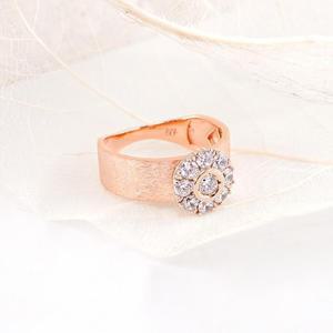 14k 볼드한 샌딩 큐빅 반지 OPBTR2223