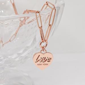 14k 럭셔리한 투톤 하트 목걸이 OPGDN3800