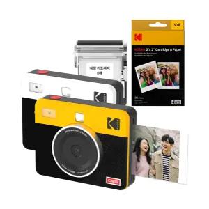 [당일발송] 코닥 미니샷3 레트로 C300R+카트리지 38매 카메라 포토프린터 즉석카메라 사진인화기 휴대용 핸드폰 블루투스 생일선물