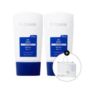 닥터오라클 EPL 데일리 선블록 50ml 2개 (+레시피 화이트 마스크 10매/1box 본품, 쇼핑백 증정)