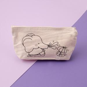 그리기 파우치 아기코끼리 꾸미기 캔버스천 도안 밑그림