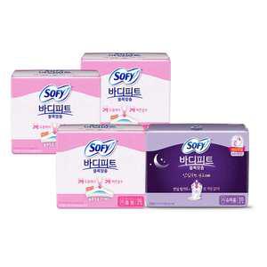 쏘피 바디피트 볼록맞춤 중형 16매, 3개 + 안심숙면 슈퍼롱 10매, 1개