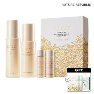 [네이처리퍼블릭] 진생 로얄 실크 스킨케어 2종 세트 (미백·주름개선)+크림10ml+쇼핑백