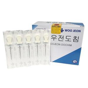 일회용멸균침 우전도침 0.50x40mm 1통(100개) 도침요법 한방침